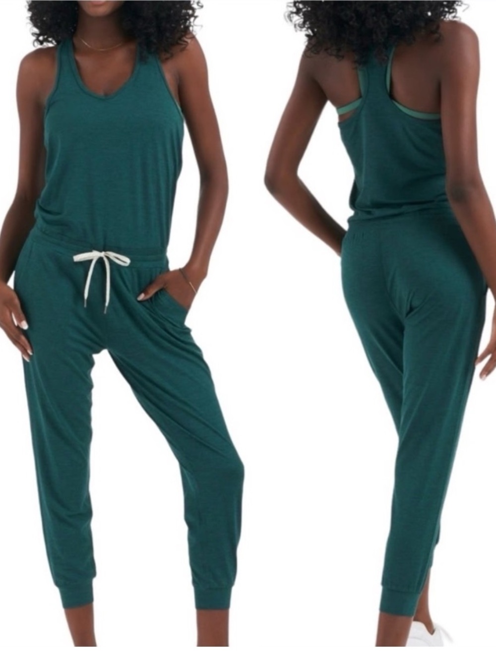 Vuori Lux Jumpsuit in Heather Jade Size XS